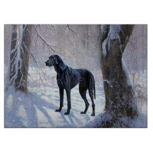 Deutsche Dogge Lass es schneien Weihnachten Schneidebrett