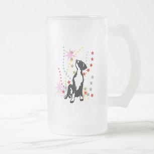 Deutsche Dogge Lustige Sterne Mattglas Bierglas