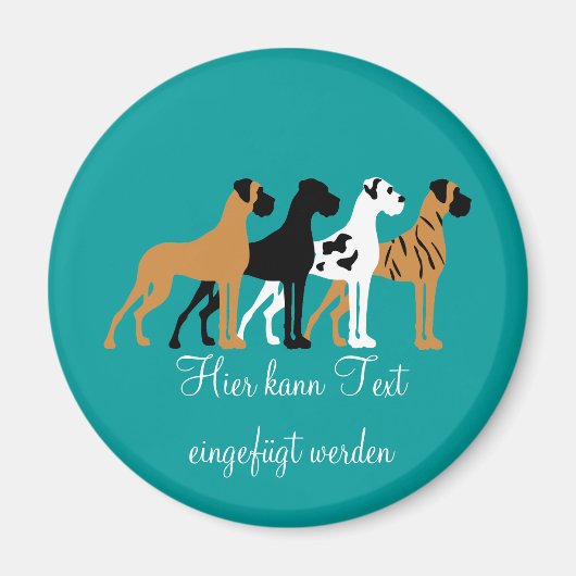 Deutsche Dogge Magnet (Vorne)