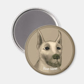 Deutsche Dogge  Magnet (Vorderseite/Rückseite)