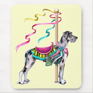 Deutsche Dogge Merle Karussell UC Mousepad