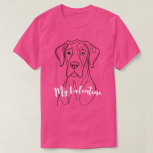 Deutsche Dogge Minimal Linie T-Shirt