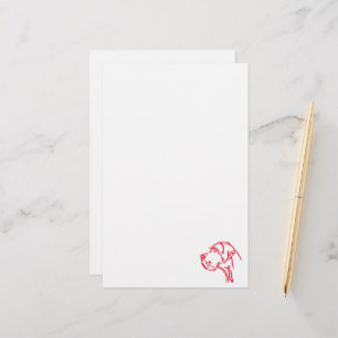 Deutsche Dogge minimale Kopfzeichnung Briefpapier