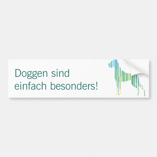 Deutsche Dogge Minimalistisch Autoaufkleber (Vorne)