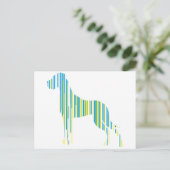 Deutsche Dogge Minimalistisch Postkarte (Stehend Vorderseite)