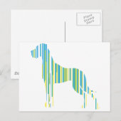 Deutsche Dogge Minimalistisch Postkarte (Vorne/Hinten)