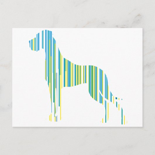 Deutsche Dogge Minimalistisch Postkarte (Vorderseite)