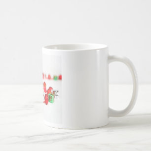 Deutsche Dogge mit Weihnachtsdekoration Geschenke Kaffeetasse