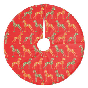 Deutsche Dogge Muster Fleece Weihnachtsbaumdecke