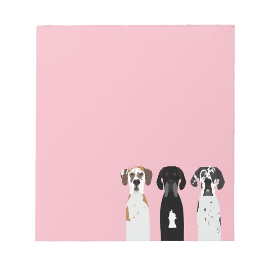 Deutsche Dogge Notizblock (Vorderseite)