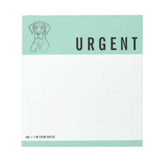 Deutsche Dogge Notizblock (Vorderseite)