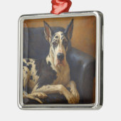 Deutsche Dogge Ornament Aus Metall (Links)