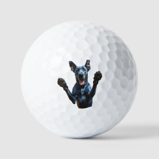 Deutsche Dogge personalisiert Golfball (Vorderseite)