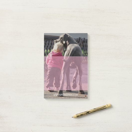 Deutsche Dogge Post-it Klebezettel (Auf Schreibtisch)