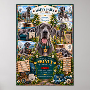 Deutsche Dogge Poster Das kleine Leben von Monty