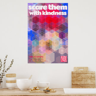 Deutsche Dogge Poster Erschrecke sie mit Freundlic
