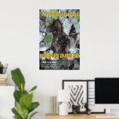 Deutsche-Dogge Poster Erschrecke sie mit Freundlic (Heimbüro)