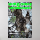Deutsche Dogge Poster Erschrecken Sie sie mit Freu (Vorne)