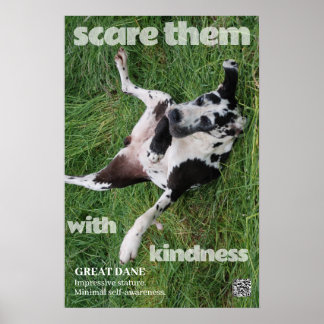 Deutsche Dogge Poster Erschrecken Sie sie mit Freu