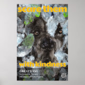 Deutsche Dogge Poster Erschrecken Sie sie mit Freu (Vorne)
