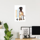 Deutsche Dogge Poster Kirche (Heimbüro)