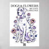 Deutsche Dogge Poster Liebessprache (Vorne)
