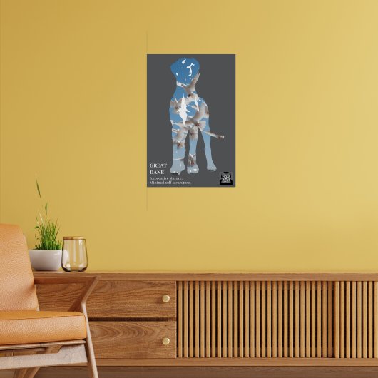 Deutsche Dogge Poster Taube  (Wohnzimmer 2)
