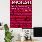 Deutsche Dogge protestiert Menschen sind lächerlic Poster (Heimbüro)