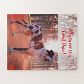Deutsche Dogge Puzzle Personalisiert (Horizontal)