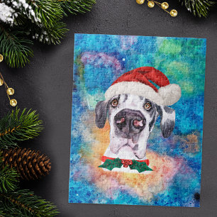 Deutsche Dogge Rasse Hund Weihnachten Puzzle