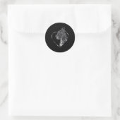 Deutsche Dogge Runder Aufkleber (Tasche)