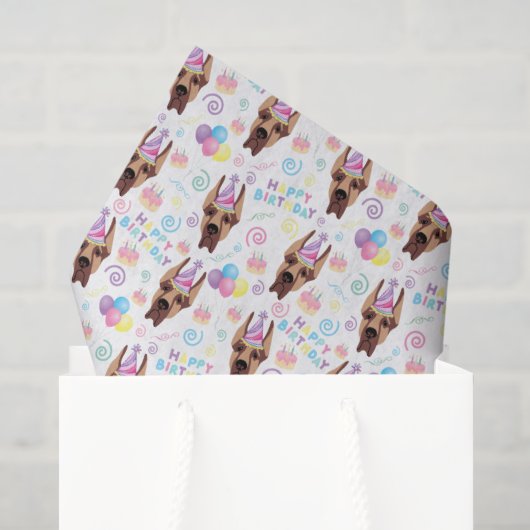 Deutsche Dogge Seidenpapier (Geschenk Tasche)