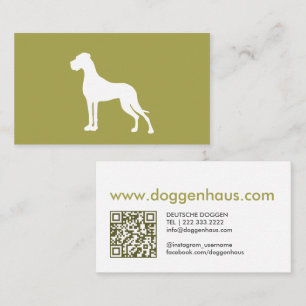 Deutsche Dogge Silhouette Visitenkarte