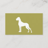 Deutsche Dogge Silhouette Visitenkarte (Vorderseite)