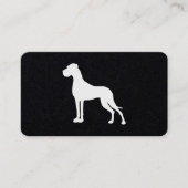 Deutsche Dogge Silhouette Visitenkarte (Vorderseite)