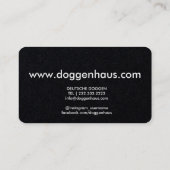 Deutsche Dogge Silhouette Visitenkarte (Rückseite)