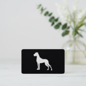 Deutsche Dogge Silhouette Visitenkarte (Stehend Vorderseite)