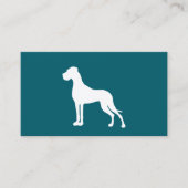 Deutsche Dogge Silhouette Visitenkarte (Vorderseite)