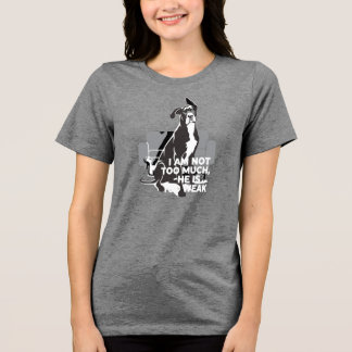 Deutsche Dogge Spaß mit Mädchen und Kraft Tri-Blend Shirt