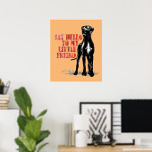 Deutsche Dogge Spaß Poster (Heimbüro)