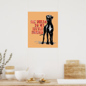 Deutsche Dogge Spaß Poster (Küche)