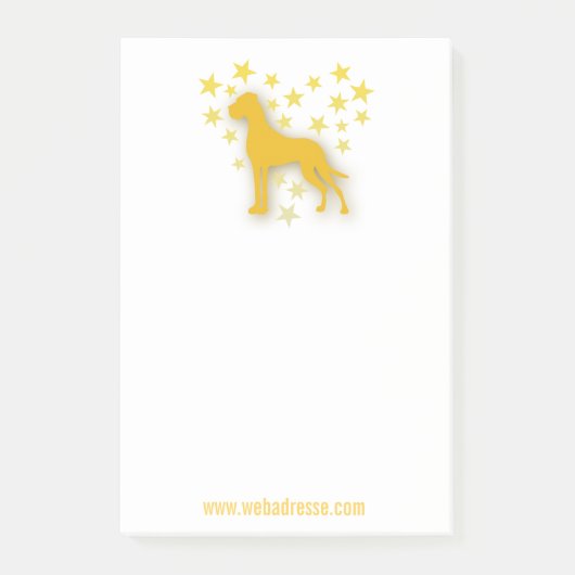 Deutsche Dogge Starheart Post-it Klebezettel (Vorderseite)