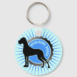 Deutsche Dogge stern blau Schlüsselanhänger