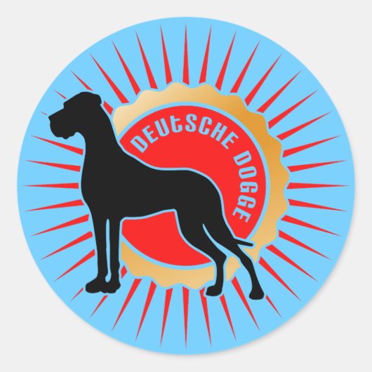 Deutsche Dogge sticker (Vorderseite)