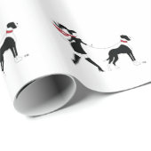 Deutsche Dogge und Mädchen Geschenkpapier (Rolleneckpunkt)
