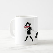 Deutsche Dogge und Mädchen Kaffeetasse (Vorderseite Links)