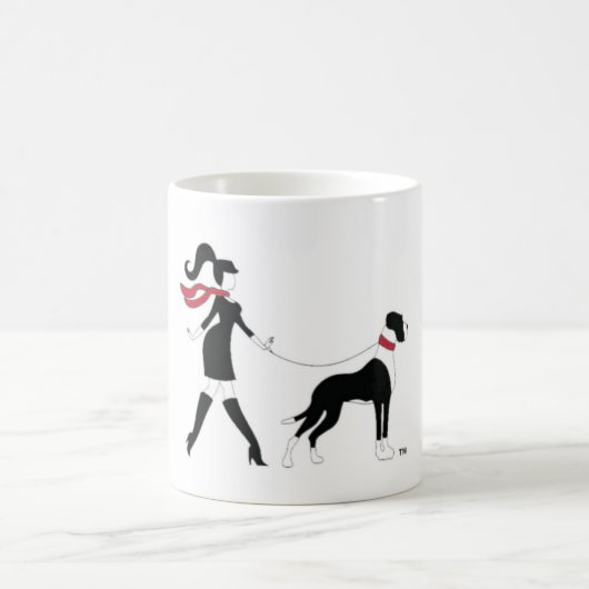 Deutsche Dogge und Mädchen Kaffeetasse (Mittel)