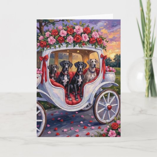 Deutsche Dogge Valentinstag Karte (Vorderseite)