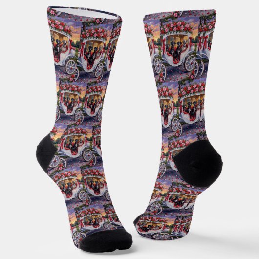 Deutsche Dogge Valentinstag Socken (Gewinkelt)