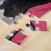 Deutsche Dogge versteckt sich hinter Valentins-Sch Puzzle (Seite)